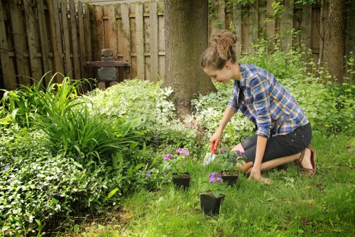 Local garden landscaping service planning a Bermondsey outdoor space